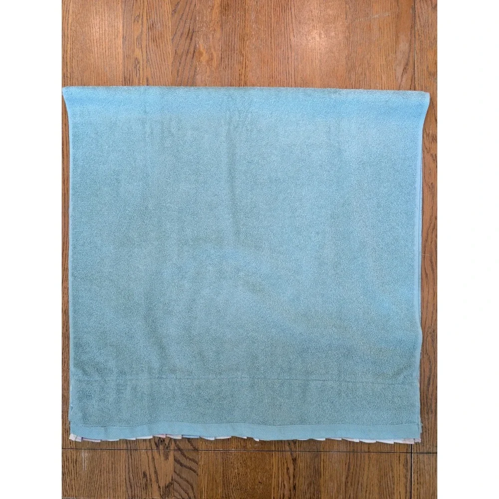 Vintage 1978 Avanti Linens 5pc Towel Set Seafoam/Mint Green Pleated Ruffle‎ Trim